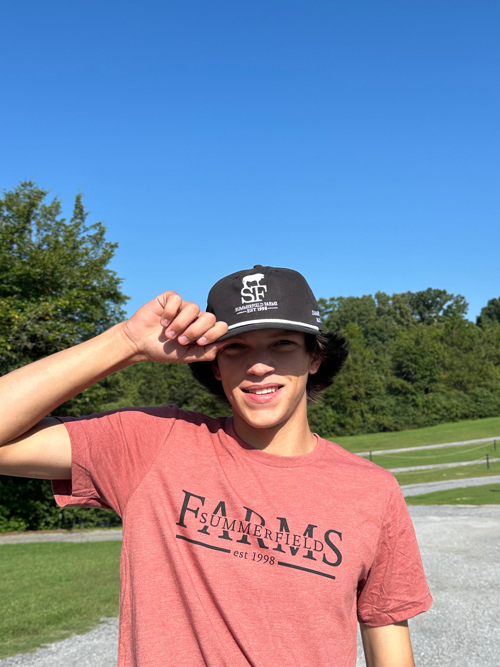 Black/white SF Steer Rope Hat