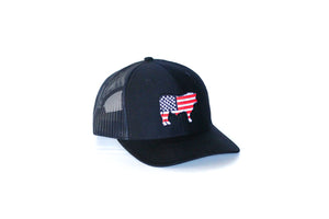Navy Patriotic Steer Hat