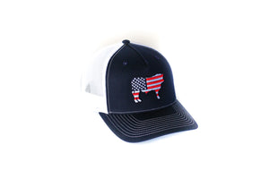Navy & White Patriotic Hat