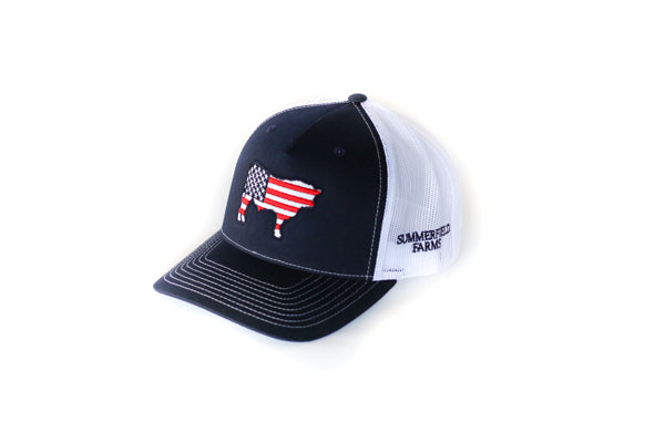 Navy & White Patriotic Hat